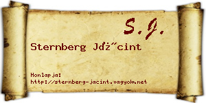 Sternberg Jácint névjegykártya